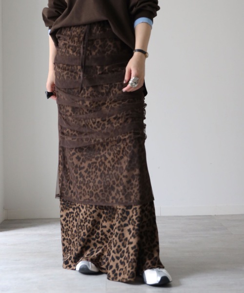 model：164cm. 着用サイズ：FREE, チュール無地