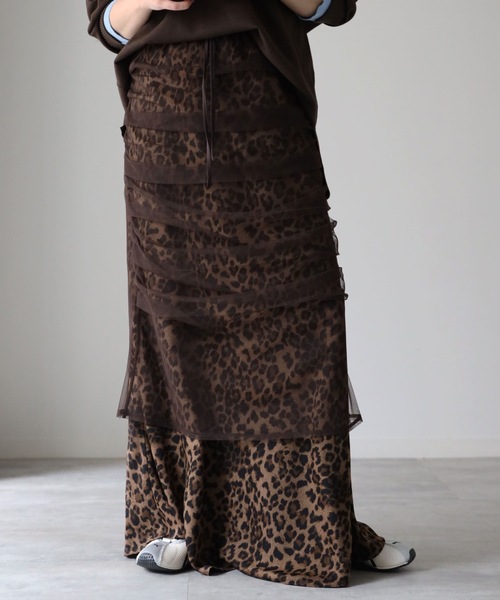 model：164cm. 着用サイズ：FREE, チュール無地