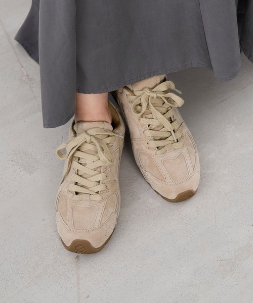 MOHI(モヒ)の「【MOHI】スニーカー-Leather Sneakers(スニーカー・レディース・ベージュ・38/37)」の3枚目の写真
