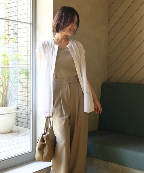 Ehre style(エーレスタイル)の「ゆったり着てすっきり見え大人フレアシャツ(シャツ/ブラウス・レディース・ネイビー/ホワイト/ブラック・FREE)」の10枚目の写真