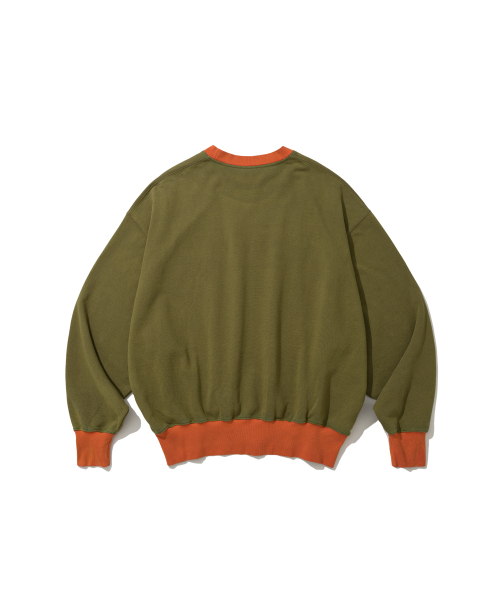 ANGLAN（アングラン）の「Applique Washed Sweat Shirt - Khaki（スウェット・メンズ・その他・2/1）」の2枚目の写真