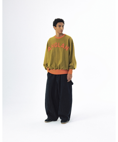 ANGLAN（アングラン）の「Applique Washed Sweat Shirt - Khaki（スウェット・メンズ・その他・2/1）」の3枚目の写真