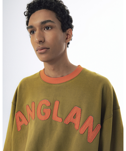 ANGLAN（アングラン）の「Applique Washed Sweat Shirt - Khaki（スウェット・メンズ・その他・2/1）」の5枚目の写真