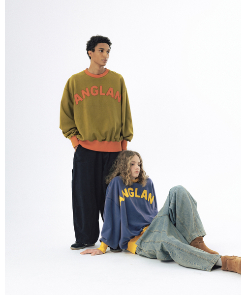 ANGLAN（アングラン）の「Applique Washed Sweat Shirt - Khaki（スウェット・メンズ・その他・2/1）」の6枚目の写真