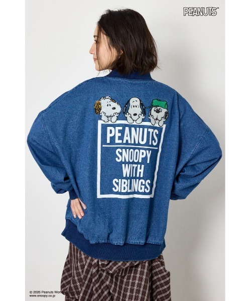 RODEO CROWNS WIDE BOWL(ロデオクラウンズワイドボウル)の「(PEANUTS)ビックブルゾン(その他アウター・レディース・ブラック/カーキ/ブルー・FREE)」の3枚目の写真