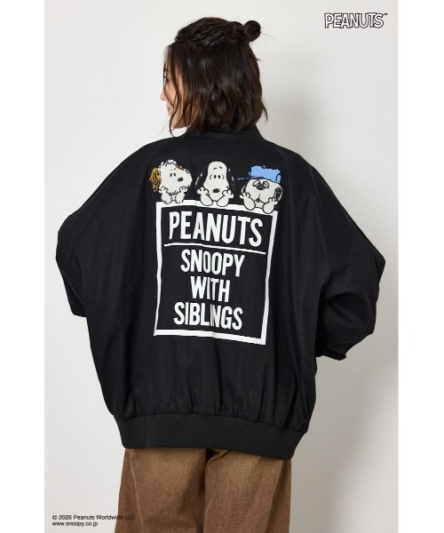 RODEO CROWNS WIDE BOWL(ロデオクラウンズワイドボウル)の「(PEANUTS)ビックブルゾン(その他アウター・レディース・ブラック/カーキ/ブルー・FREE)」の1枚目の写真