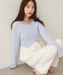 natural couture | 異素材ペプラムニット(ニット/セーター)