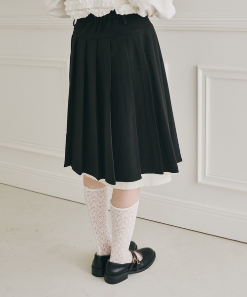 idem(イデム)の「layered medium pleats skirt / レイヤード風ミディアムスカート(スカート・レディース・モカ/ベージュ/グレー/グリーン/ブラック・FREE)」の20枚目の写真
