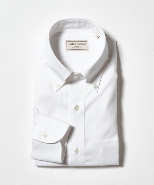 UNITED ARROWS(ユナイテッドアローズ)の「イージーケア AG ロイヤルオックス ボタンダウン シャツ 抗菌防臭(シャツ/ブラウス・メンズ・ホワイト/ライトブルー・37cm/40cm/38cm/42cm/39cm/41cm)」の3枚目の写真