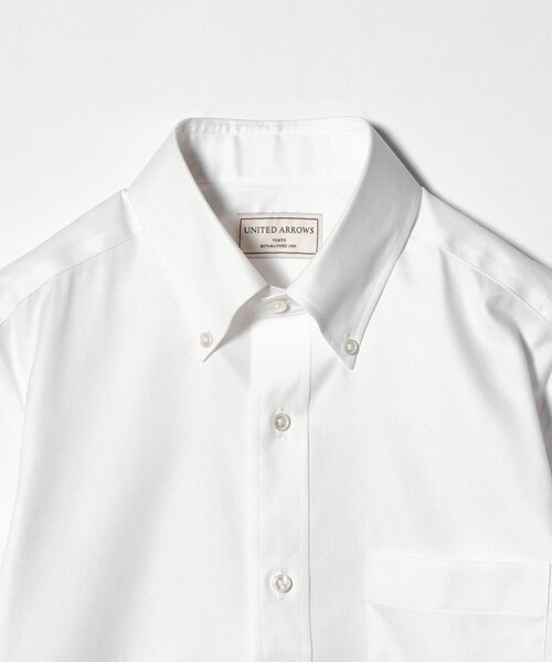UNITED ARROWS(ユナイテッドアローズ)の「イージーケア AG ロイヤルオックス ボタンダウン シャツ 抗菌防臭(シャツ/ブラウス・メンズ・ホワイト/ライトブルー・37cm/40cm/38cm/42cm/39cm/41cm)」の5枚目の写真