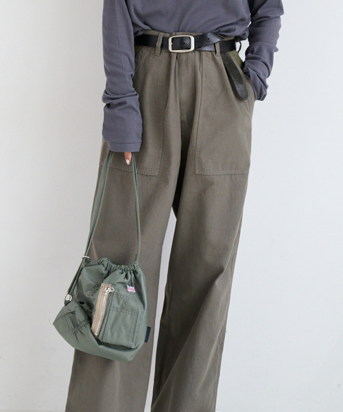 OUTDOOR PRODUCTS(アウトドアプロダクツ)の「追加 MA-1 Drawstring BAG(ショルダーバッグ・レディース・ブラック/ネイビー/カーキ・FREE)」の8枚目の写真