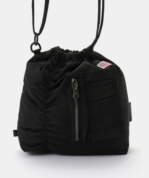 OUTDOOR PRODUCTS(アウトドアプロダクツ)の「追加 MA-1 Drawstring BAG(ショルダーバッグ・レディース・ブラック/ネイビー/カーキ・FREE)」の15枚目の写真
