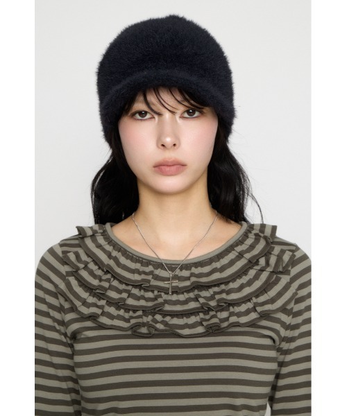 LAGUA GEM（ラグアジェム）の「BORDER FRILL CUT トップス（Tシャツ/カットソー・レディース・グレー/ベージュ/ブラック・FREE）」の20枚目の写真