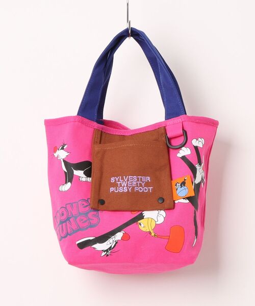 Looney Tunes（ルーニーテューンズ）の「【 LOONEY TUNES/NOSTALGICA 】 ルーニー・テューンズ/ノスタルジカ?トートバッグ Ｓ-size ＰＵ（トートバッグ・レディース・ピンク/パープル・FREE）」の2枚目の写真