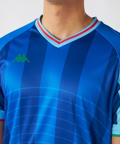 Kappa(カッパ)の「半袖プラクティスシャツ (配色ライン×オミニロゴ)(その他トップス・メンズ・ブラック/ブルー/ライトグレー・X-LARGE/MEDIUM/LARGE)」の8枚目の写真