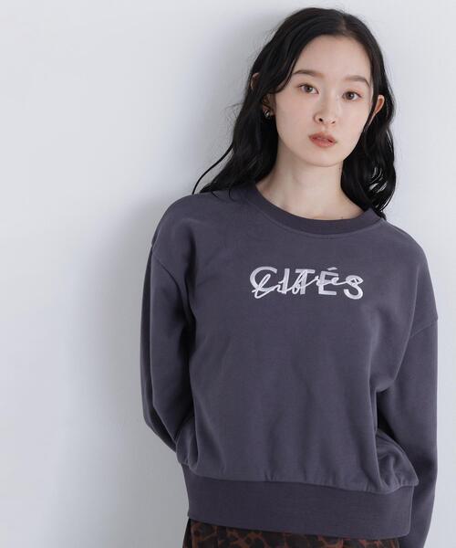 N.(N. Natural Beauty Basic)(エヌエヌナチュラルビューティーベーシック)の「ロゴ刺繍スエット(スウェット・レディース・グレー系その他/ホワイト系その他・FREE)」の1枚目の写真