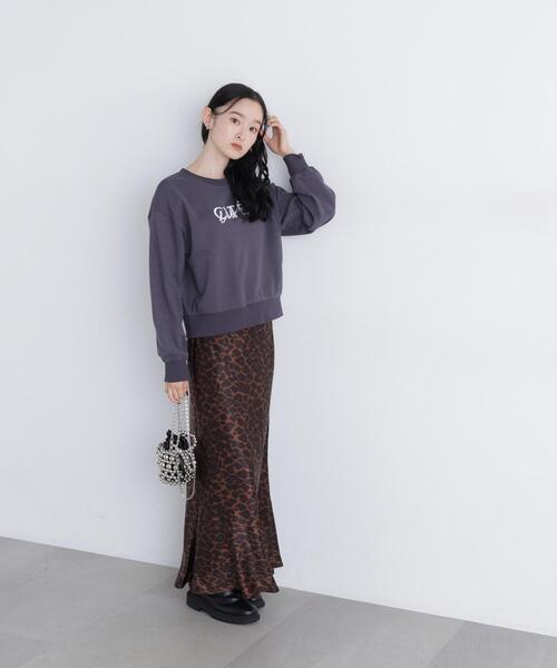 N.(N. Natural Beauty Basic)(エヌエヌナチュラルビューティーベーシック)の「ロゴ刺繍スエット(スウェット・レディース・グレー系その他/ホワイト系その他・FREE)」の3枚目の写真
