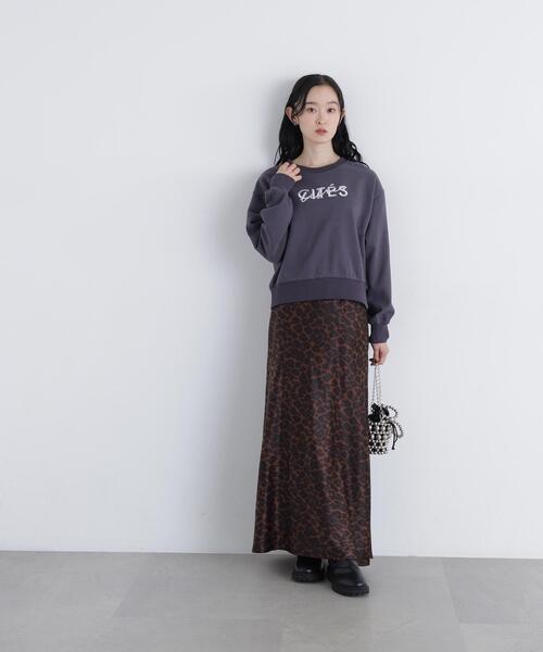N.(N. Natural Beauty Basic)(エヌエヌナチュラルビューティーベーシック)の「ロゴ刺繍スエット(スウェット・レディース・グレー系その他/ホワイト系その他・FREE)」の5枚目の写真