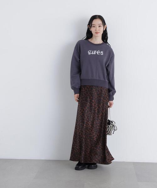 N.(N. Natural Beauty Basic)(エヌエヌナチュラルビューティーベーシック)の「ロゴ刺繍スエット(スウェット・レディース・グレー系その他/ホワイト系その他・FREE)」の7枚目の写真