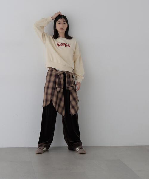 N.(N. Natural Beauty Basic)(エヌエヌナチュラルビューティーベーシック)の「ロゴ刺繍スエット(スウェット・レディース・グレー系その他/ホワイト系その他・FREE)」の17枚目の写真