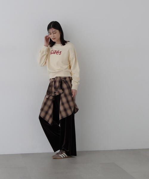 N.(N. Natural Beauty Basic)(エヌエヌナチュラルビューティーベーシック)の「ロゴ刺繍スエット(スウェット・レディース・グレー系その他/ホワイト系その他・FREE)」の19枚目の写真