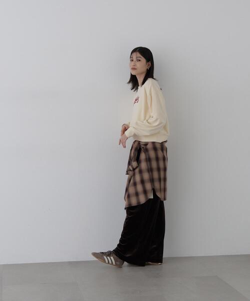 N.(N. Natural Beauty Basic)(エヌエヌナチュラルビューティーベーシック)の「ロゴ刺繍スエット(スウェット・レディース・グレー系その他/ホワイト系その他・FREE)」の21枚目の写真
