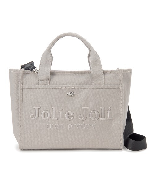 Jolie Joli(ジョリージョリ)の「【Jolie Joli/ジョリージョリ】コットンキャンバス 2WAY トートバッグ(トートバッグ・レディース・ブラック/グレー/ブルー・FREE)」の2枚目の写真