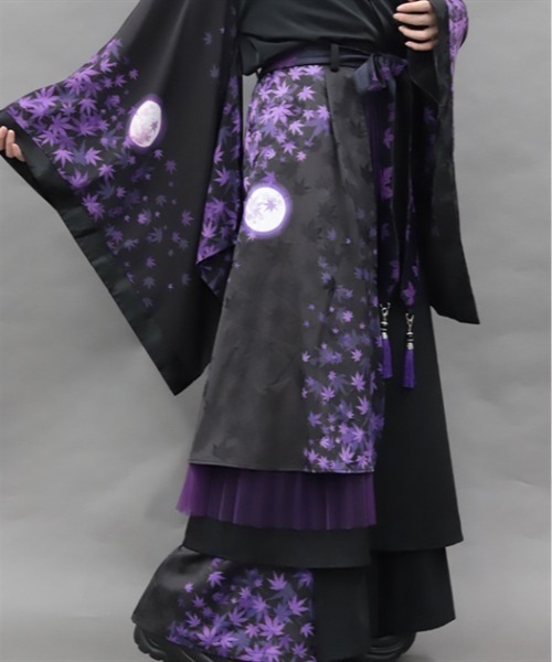 REZEN(リゼン)の「紅葉×月アシメスカート(スカート・メンズ・ローズ/レッドパープル/キャメル・SMALL/MEDIUM)」の2枚目の写真
