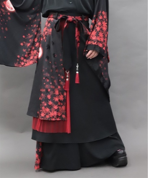 REZEN(リゼン)の「紅葉×月アシメスカート(スカート・メンズ・ローズ/レッドパープル/キャメル・SMALL/MEDIUM)」の6枚目の写真