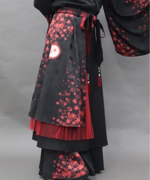 REZEN(リゼン)の「紅葉×月アシメスカート(スカート・メンズ・ローズ/レッドパープル/キャメル・SMALL/MEDIUM)」の8枚目の写真