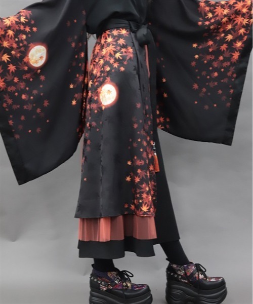 REZEN(リゼン)の「紅葉×月アシメスカート(スカート・メンズ・ローズ/レッドパープル/キャメル・SMALL/MEDIUM)」の14枚目の写真