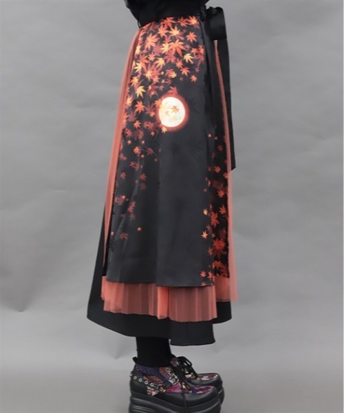 REZEN(リゼン)の「紅葉×月アシメスカート(スカート・メンズ・ローズ/レッドパープル/キャメル・SMALL/MEDIUM)」の15枚目の写真