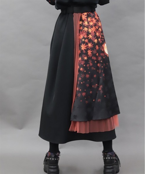 REZEN(リゼン)の「紅葉×月アシメスカート(スカート・メンズ・ローズ/レッドパープル/キャメル・SMALL/MEDIUM)」の16枚目の写真