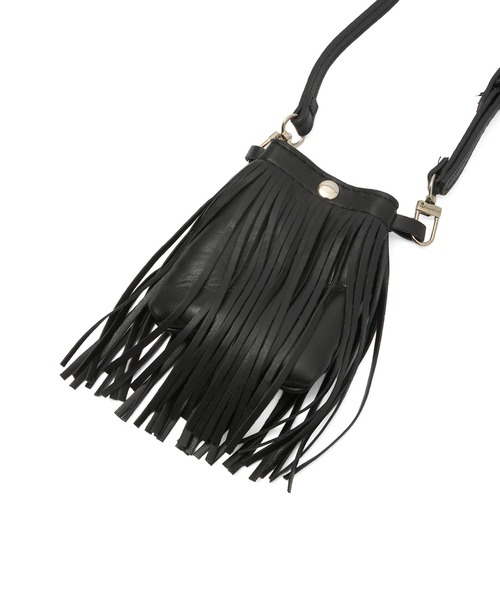 ROSE BUD(ローズバッド)の「FRINGE POCKET CHARM(ボディバッグ/ウエストポーチ・レディース・ブラック・ONE SIZE)」の8枚目の写真