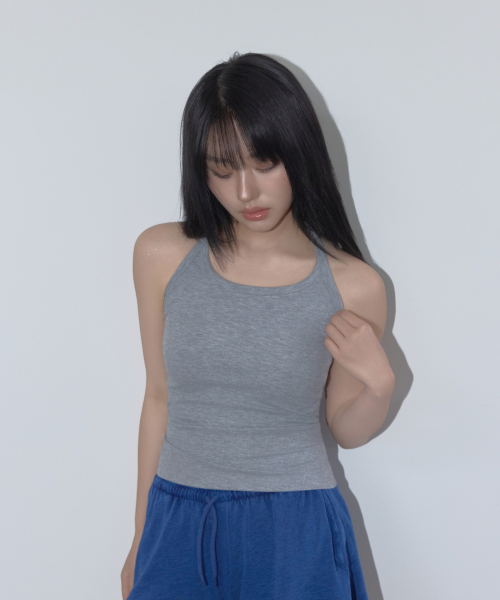 RITZYSEOUL（リッジソウル）の「[カップ内蔵] アクティブノースリーブ（Tシャツ/カットソー・レディース・ダークグレー/ブラック/アイボリー/ホワイト/ネイビー/オリーブ/ライトグレー・LARGE/MEDIUM/SMALL）」の13枚目の写真