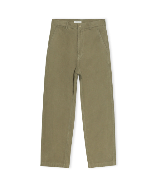 BROWNYARD(ブラウンヤード)の「モールスキン フレンチワークパンツ、カーキ(その他パンツ・メンズ・その他・6/5/4/3)」の1枚目の写真