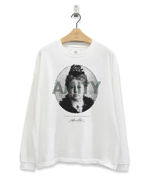 STOF（ストフ）の「PIGMENT-DYED L/S TEE（AMITY）（Tシャツ/カットソー・メンズ・ホワイト/ブラック/ベージュ・L/M/S）」の19枚目の写真