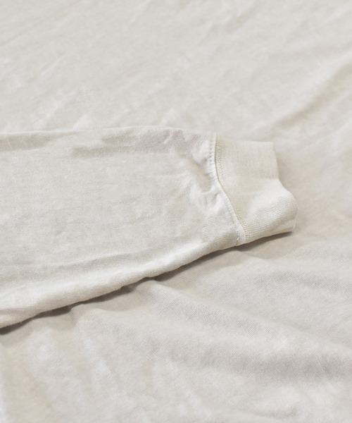 STOF（ストフ）の「PIGMENT-DYED L/S TEE（AMITY）（Tシャツ/カットソー・メンズ・ホワイト/ブラック/ベージュ・L/M/S）」の4枚目の写真