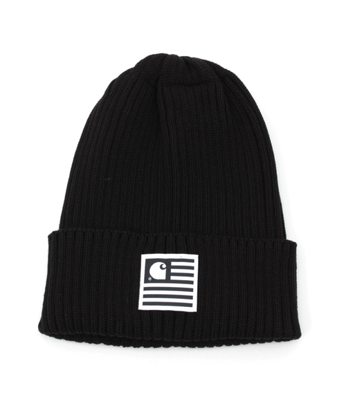 Carhartt WIP（カーハートダブリューアイピー）の「CARHARTT WIP(カーハート) / State Rib Beanie / I020257（ニットキャップ/ビーニー・メンズ・ホワイト/ブラック・FREE）」の2枚目の写真