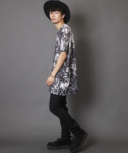 総柄グラフィック ビッグシルエットカットソー ビッグシルエットドロップショルダーTシャツ ビッグTシャツ 総柄グラフィック ビッグシルエットカットソー ビッグシルエットドロップショルダーTシャツ ビッグTシャツ