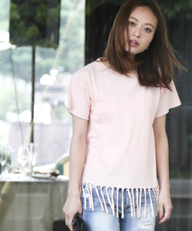 Denime | スソフリンジＴシャツ(Tシャツ/カットソー)