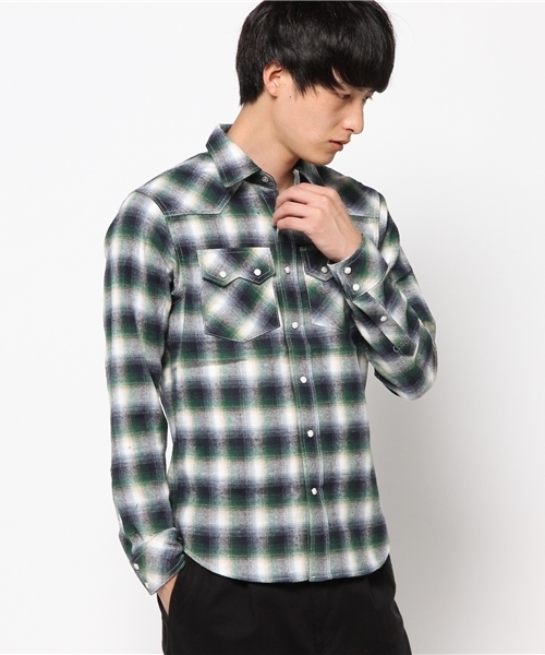 JACKROSE（ジャックローズ）の「フラップライトネルチェックWTシャツ（シャツ/ブラウス・メンズ・グリーン/レッド・L/M）」の10枚目の写真