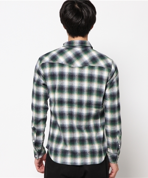 JACKROSE（ジャックローズ）の「フラップライトネルチェックWTシャツ（シャツ/ブラウス・メンズ・グリーン/レッド・L/M）」の4枚目の写真