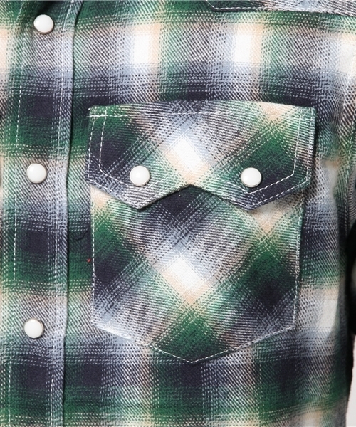 JACKROSE（ジャックローズ）の「フラップライトネルチェックWTシャツ（シャツ/ブラウス・メンズ・グリーン/レッド・L/M）」の7枚目の写真