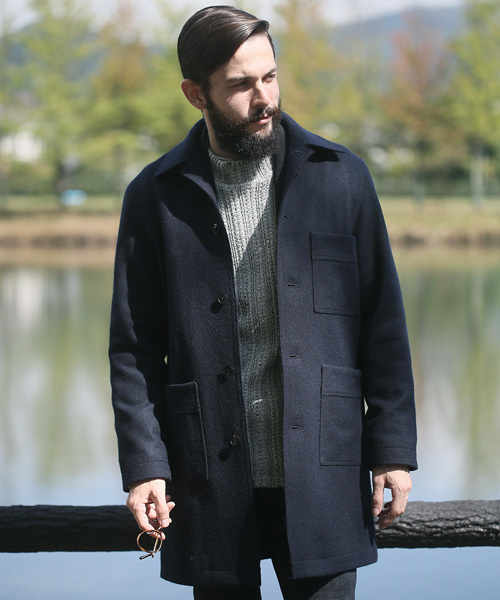 Mr Olive ミスターオリーブ の W N Melton Work Shop Coat ステンカラーコート Wear