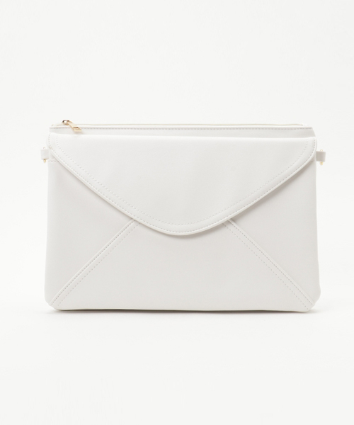 WEGO(ウィゴー)の「WEGO/2WAYレターポケットクラッチバッグ(クラッチバッグ・レディース・ホワイト/ブラック/インディゴブルー・FREE)」の15枚目の写真