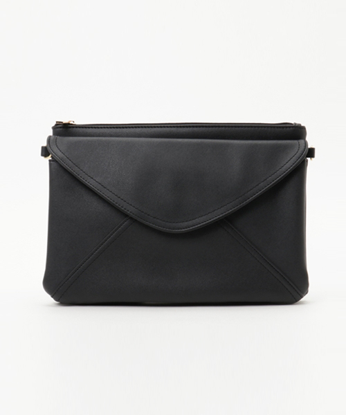 WEGO(ウィゴー)の「WEGO/2WAYレターポケットクラッチバッグ(クラッチバッグ・レディース・ホワイト/ブラック/インディゴブルー・FREE)」の13枚目の写真