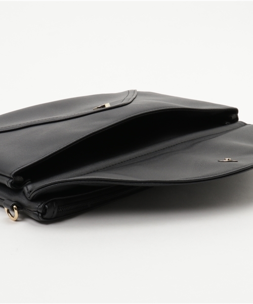 WEGO(ウィゴー)の「WEGO/2WAYレターポケットクラッチバッグ(クラッチバッグ・レディース・ホワイト/ブラック/インディゴブルー・FREE)」の6枚目の写真