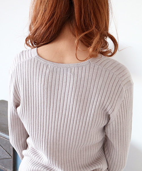 N.(N. Natural Beauty Basic)(エヌエヌナチュラルビューティーベーシック)の「ワイドリブセットアップニット【セットアップ対応商品】(ニット/セーター・レディース・ベージュ/ネイビー/ピンク/グレー・MEDIUM)」の17枚目の写真