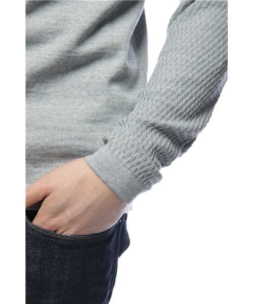 SHIPS(シップス)の「SNS HERNING: V/NECK CARDIGAN(カーディガン/ボレロ・メンズ・グレー/ネイビー・MEDIUM/LARGE/SMALL)」の6枚目の写真